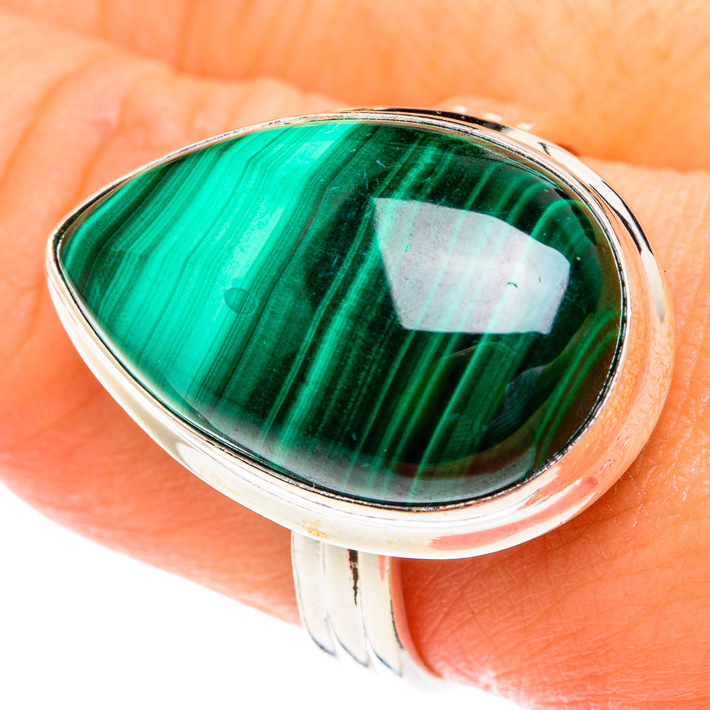 Malachite Rings handcrafted by Ana Silver Co - RING75681