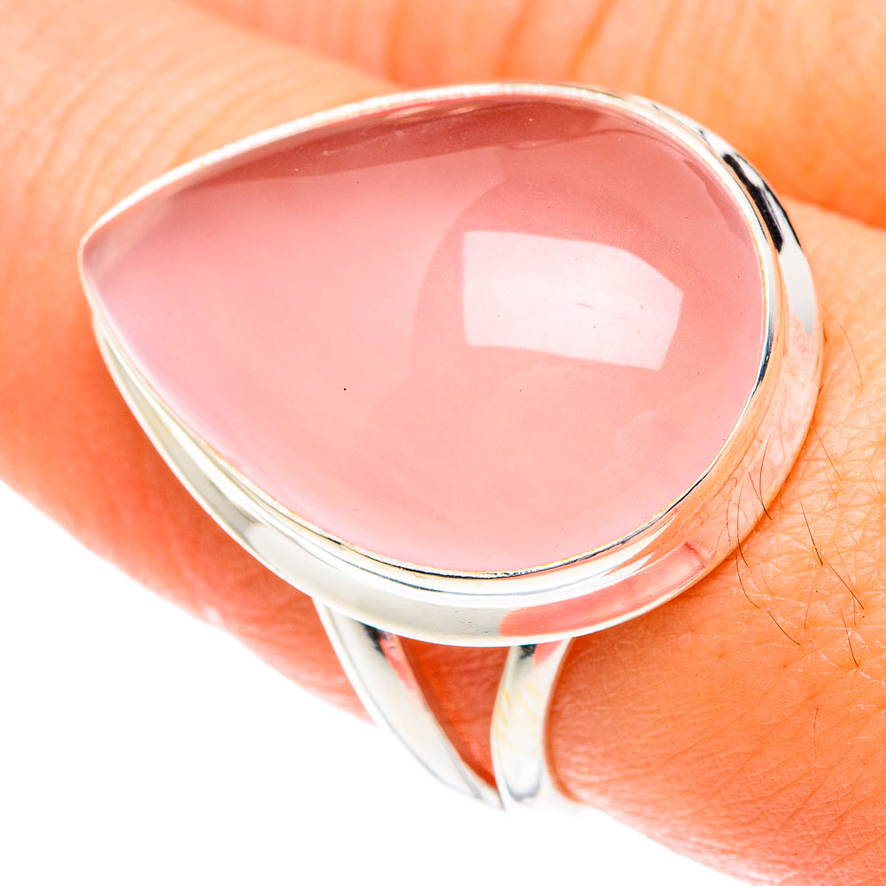 Rose Quartz Rings handcrafted by Ana Silver Co - RING75686