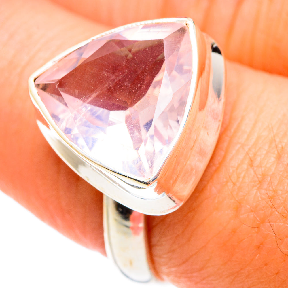 Rose Quartz Rings handcrafted by Ana Silver Co - RING75687