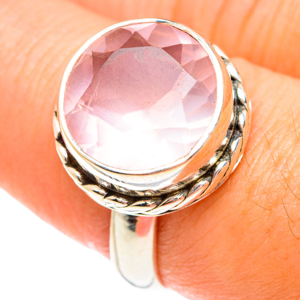 Rose Quartz Rings handcrafted by Ana Silver Co - RING75688
