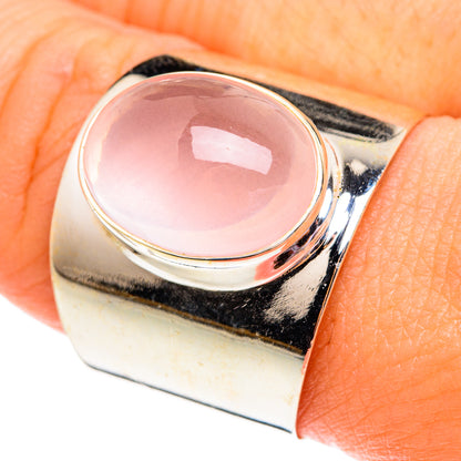 Rose Quartz Rings handcrafted by Ana Silver Co - RING75689