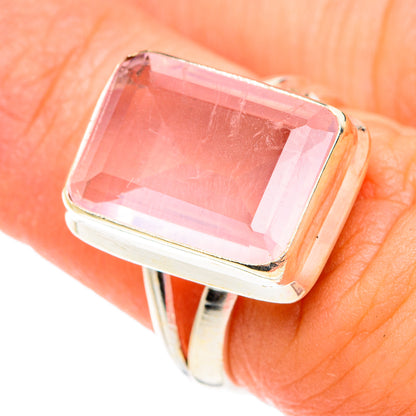 Rose Quartz Rings handcrafted by Ana Silver Co - RING75690