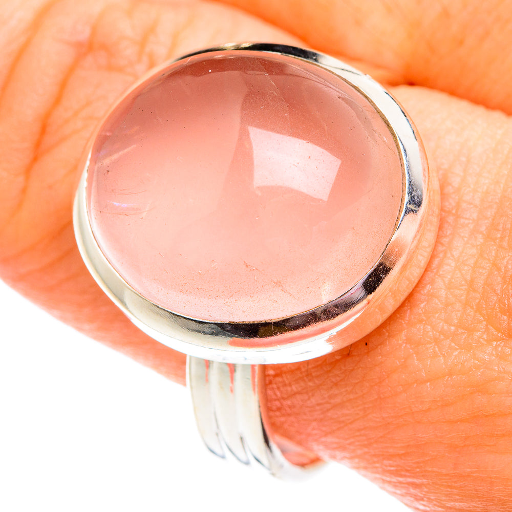 Rose Quartz Rings handcrafted by Ana Silver Co - RING75714