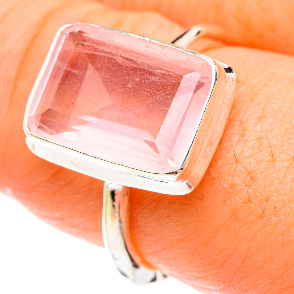 Rose Quartz Rings handcrafted by Ana Silver Co - RING75715