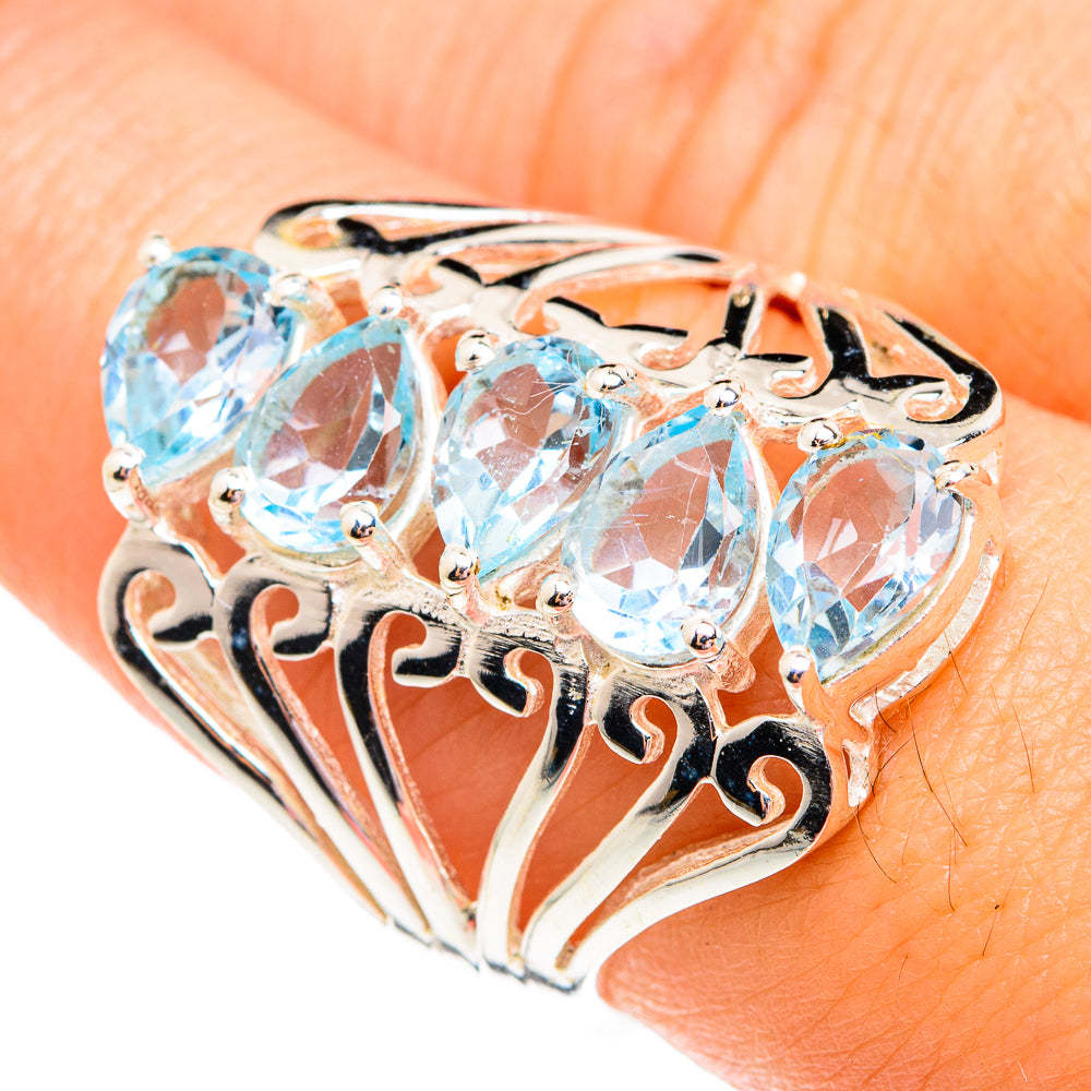 Blue Topaz Rings handcrafted by Ana Silver Co - RING75730