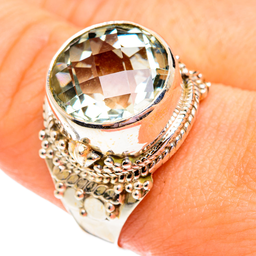 Green Amethyst Rings handcrafted by Ana Silver Co - RING75731