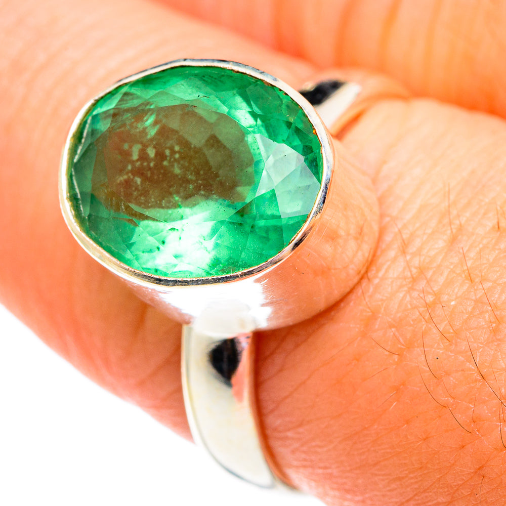 Green Fluorite Rings handcrafted by Ana Silver Co - RING75733