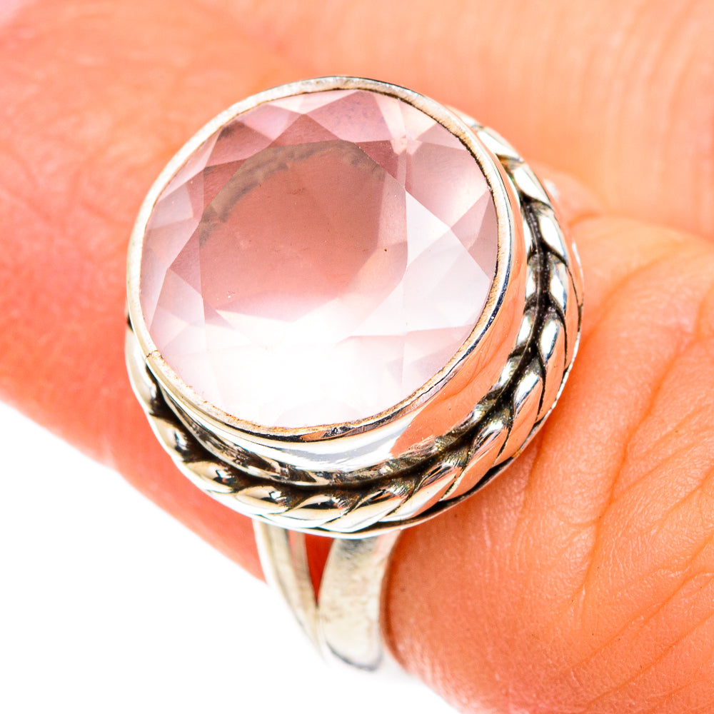 Rose Quartz Rings handcrafted by Ana Silver Co - RING75734