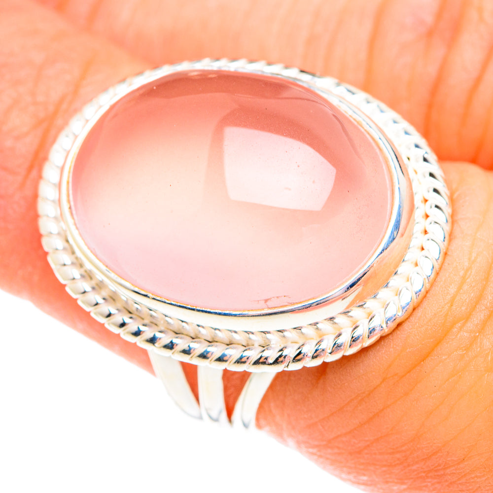 Rose Quartz Rings handcrafted by Ana Silver Co - RING75735