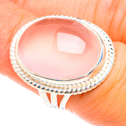 Rose Quartz Rings handcrafted by Ana Silver Co - RING75735