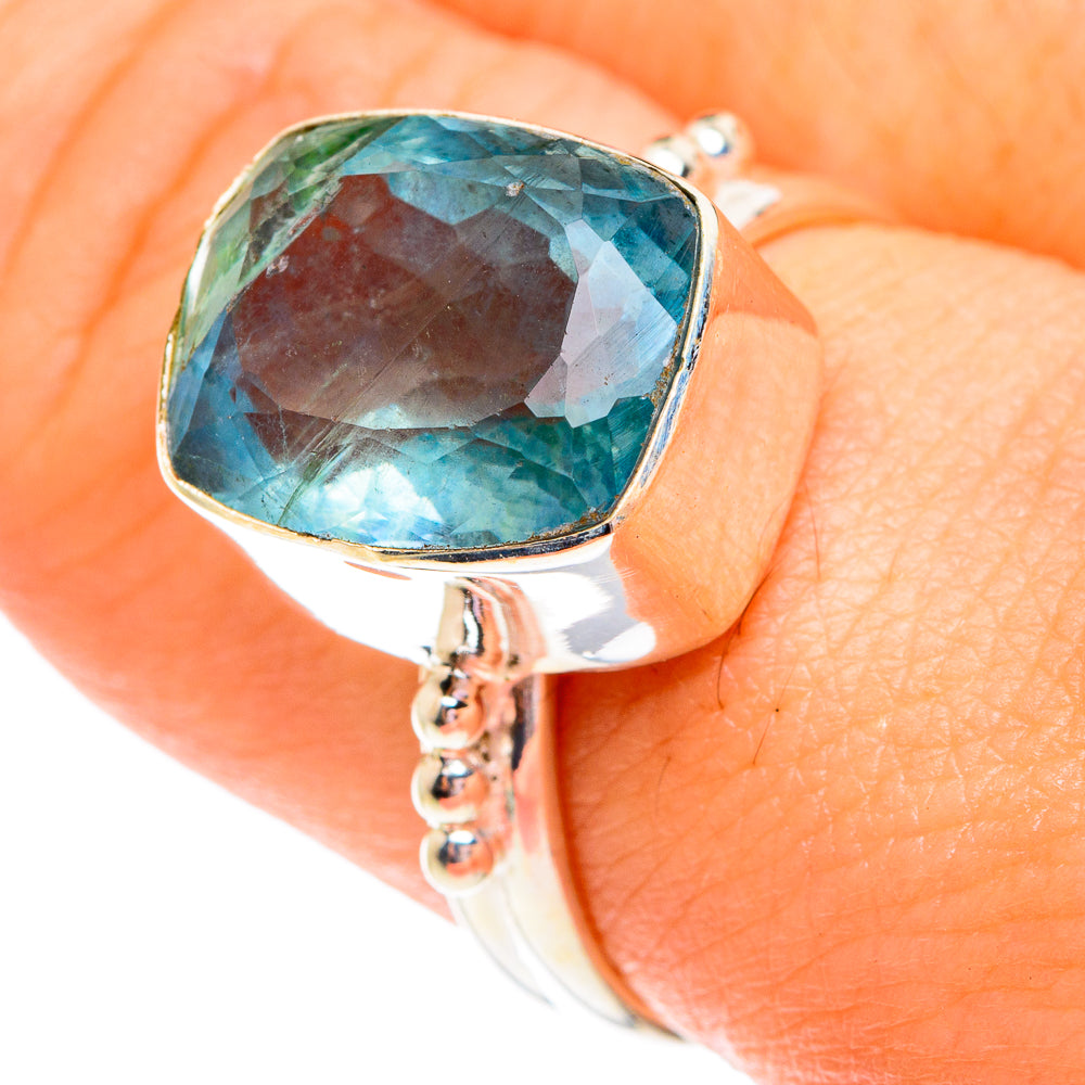 Blue Fluorite Rings handcrafted by Ana Silver Co - RING75747