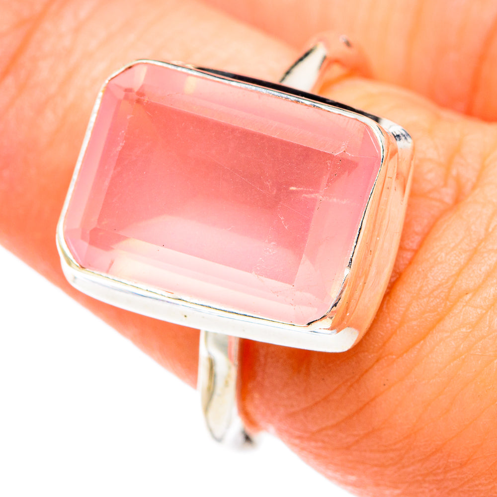 Rose Quartz Rings handcrafted by Ana Silver Co - RING75755