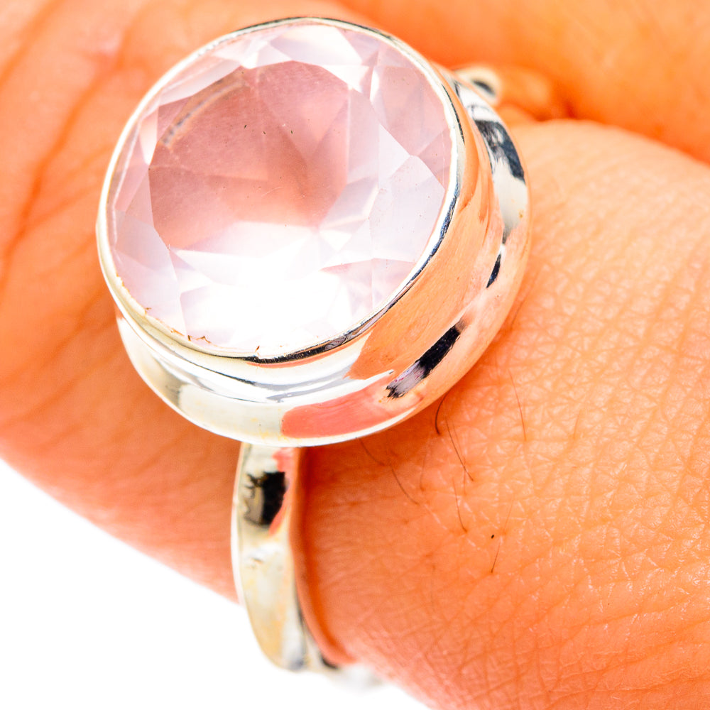 Rose Quartz Rings handcrafted by Ana Silver Co - RING75756