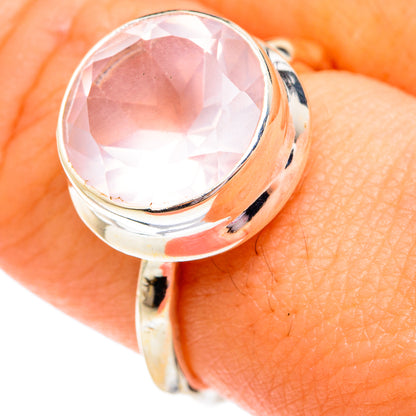 Rose Quartz Rings handcrafted by Ana Silver Co - RING75756