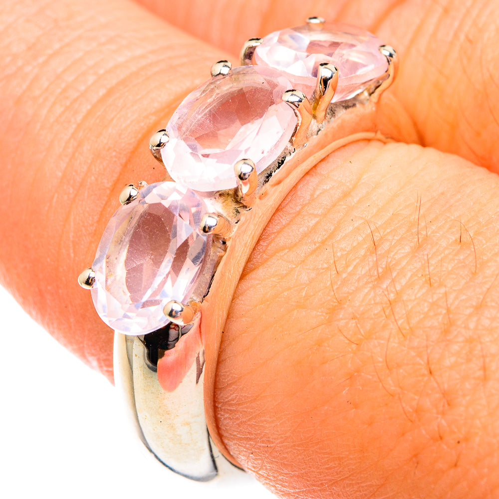 Rose Quartz Rings handcrafted by Ana Silver Co - RING75757