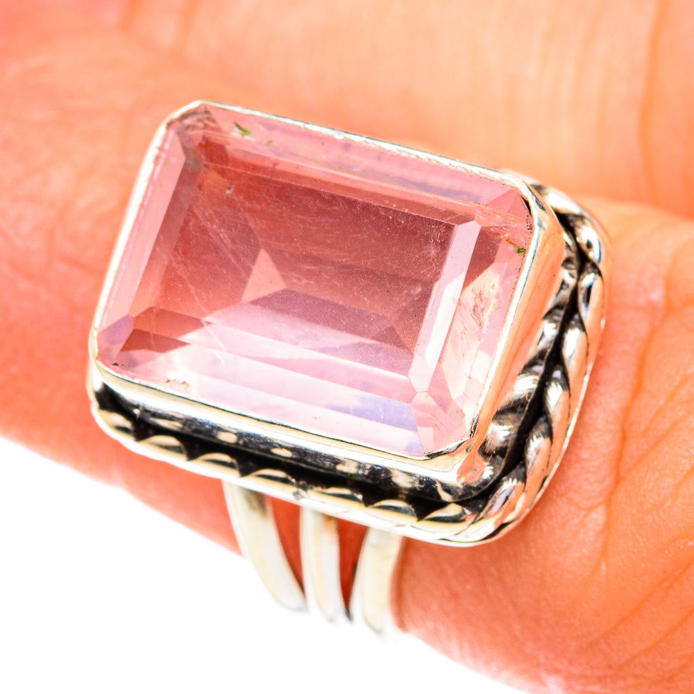 Rose Quartz Rings handcrafted by Ana Silver Co - RING75759