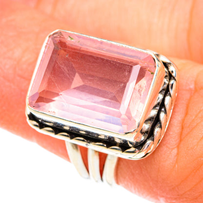 Rose Quartz Rings handcrafted by Ana Silver Co - RING75759