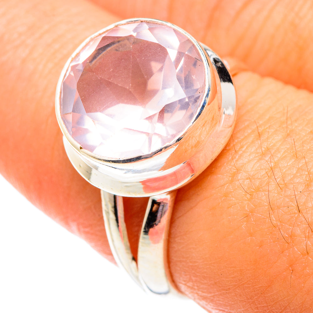 Rose Quartz Rings handcrafted by Ana Silver Co - RING75777