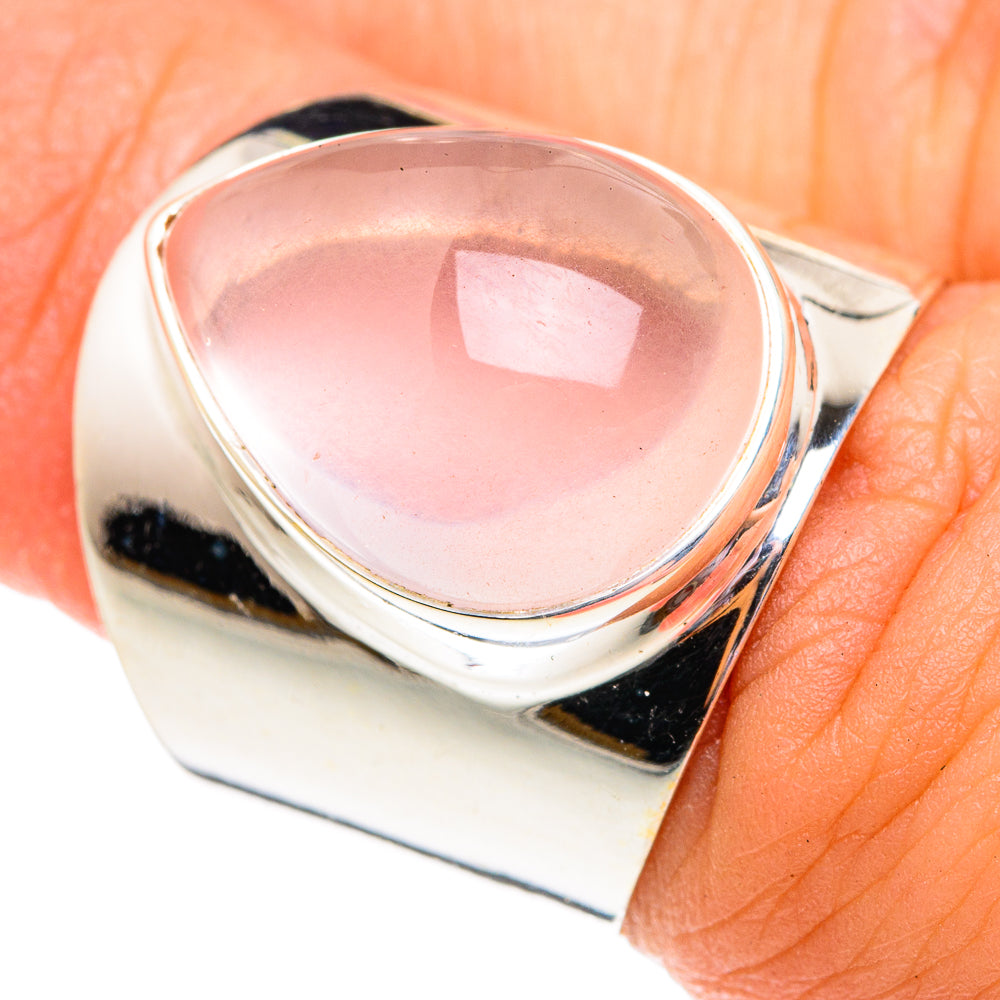 Rose Quartz Rings handcrafted by Ana Silver Co - RING75779