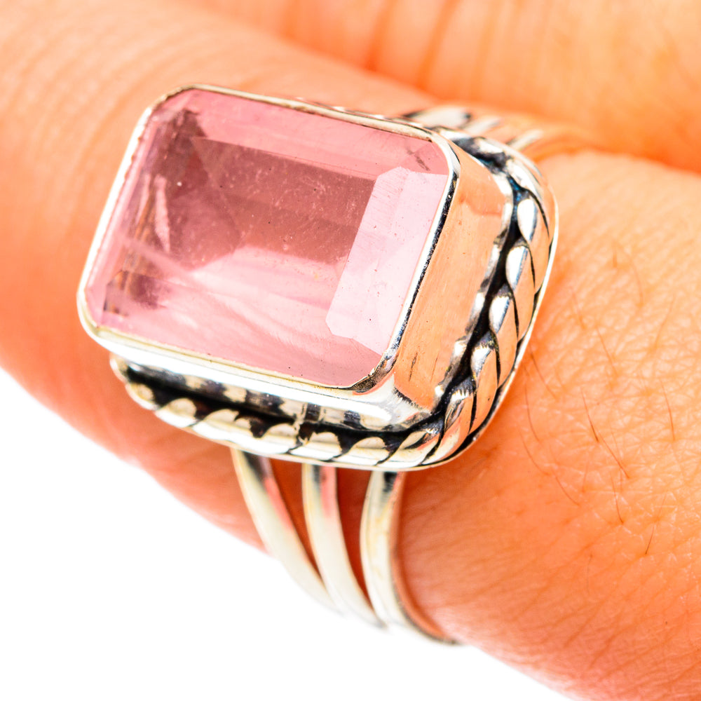 Rose Quartz Rings handcrafted by Ana Silver Co - RING75783