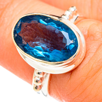 Blue Fluorite Rings handcrafted by Ana Silver Co - RING75797