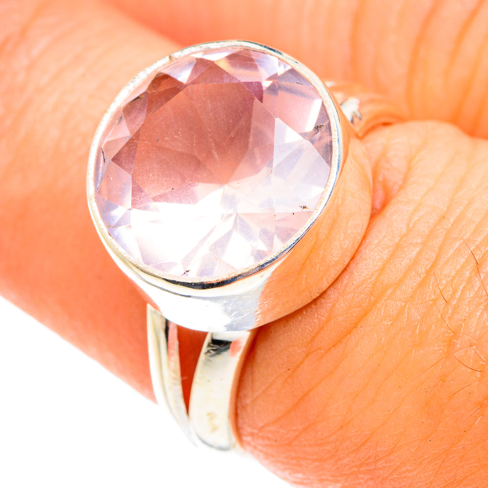 Rose Quartz Rings handcrafted by Ana Silver Co - RING75801
