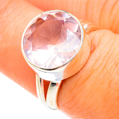 Rose Quartz Rings handcrafted by Ana Silver Co - RING75801