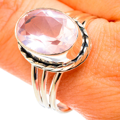 Rose Quartz Rings handcrafted by Ana Silver Co - RING75802