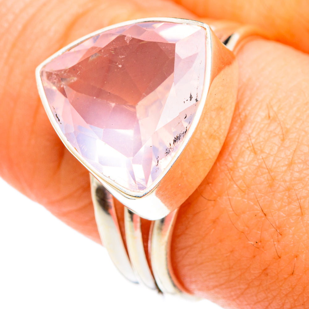 Rose Quartz Rings handcrafted by Ana Silver Co - RING75804