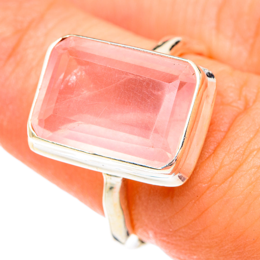 Rose Quartz Rings handcrafted by Ana Silver Co - RING75805