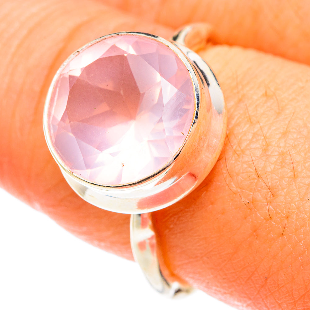 Rose Quartz Rings handcrafted by Ana Silver Co - RING75806