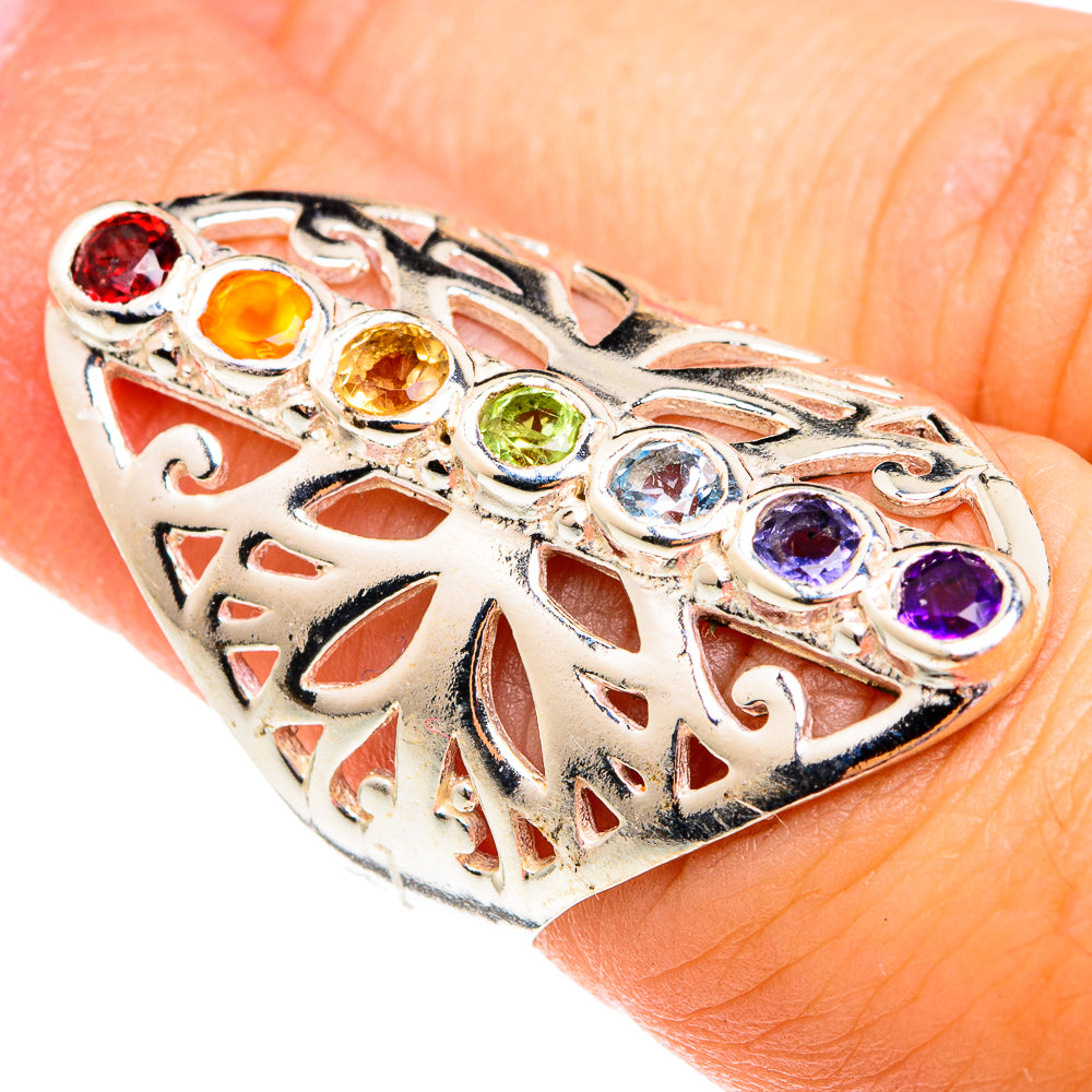 Multi-Stone Chakra Rings handcrafted by Ana Silver Co - RING75852
