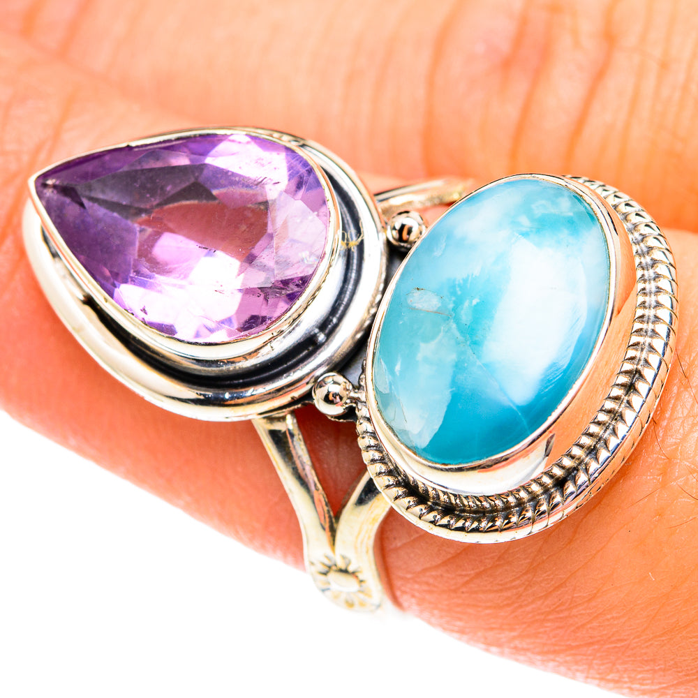 Larimar Rings handcrafted by Ana Silver Co - RING75853