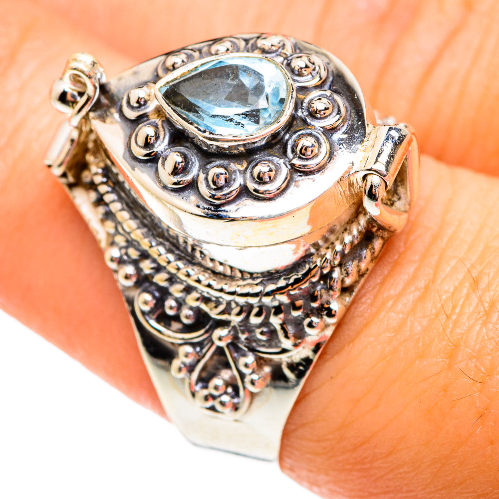 Blue Topaz Rings handcrafted by Ana Silver Co - RING75861