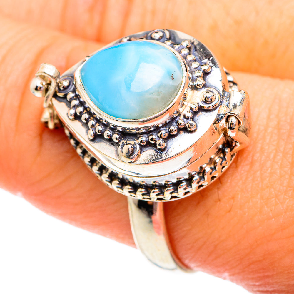 Larimar Rings handcrafted by Ana Silver Co - RING75863