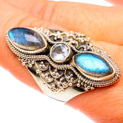 Labradorite Rings handcrafted by Ana Silver Co - RING75867