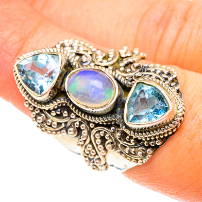 Ethiopian Opal Rings handcrafted by Ana Silver Co - RING75895