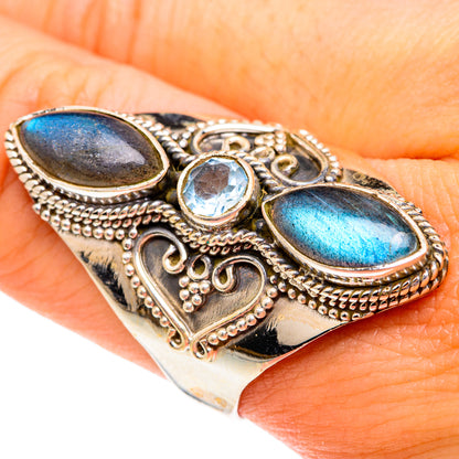 Labradorite Rings handcrafted by Ana Silver Co - RING75897