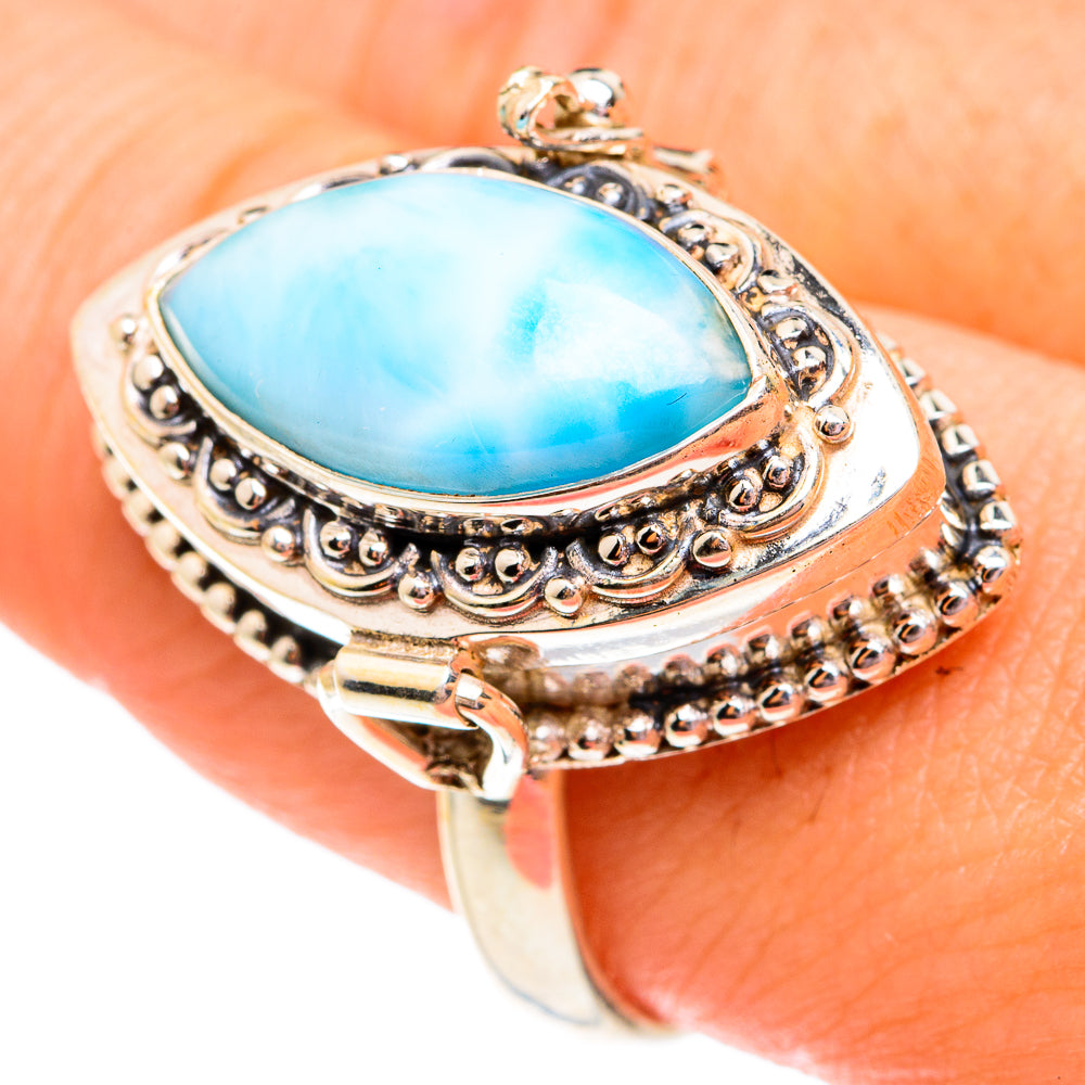 Larimar Rings handcrafted by Ana Silver Co - RING75899