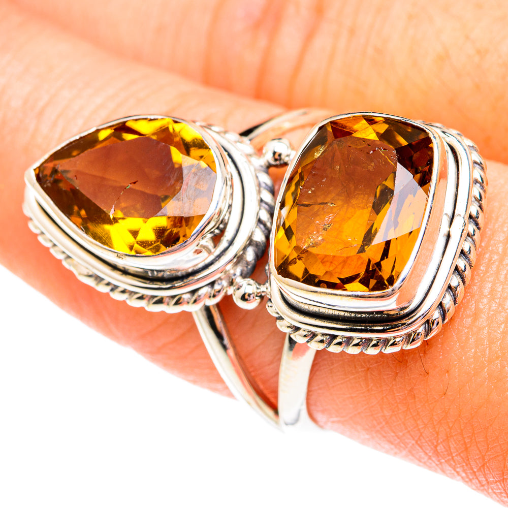 Mandarin Citrine Rings handcrafted by Ana Silver Co - RING75909