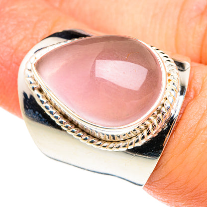 Rose Quartz Rings handcrafted by Ana Silver Co - RING75914