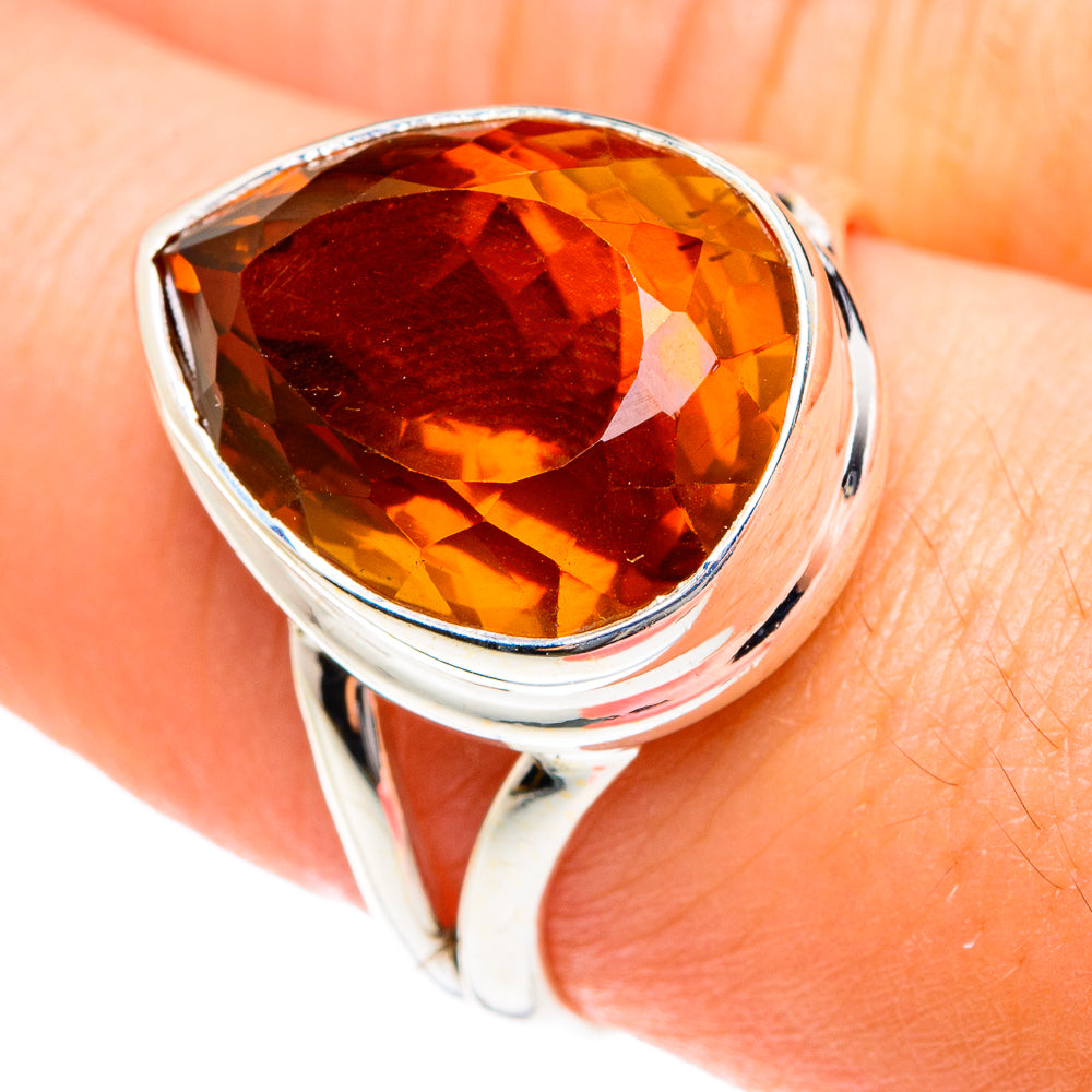 Mandarin Citrine Rings handcrafted by Ana Silver Co - RING75932