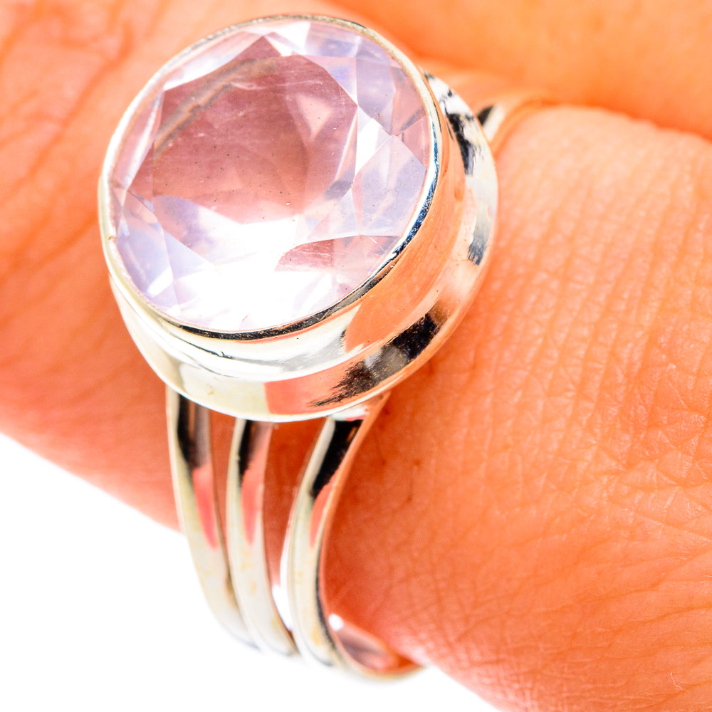 Rose Quartz Rings handcrafted by Ana Silver Co - RING75935