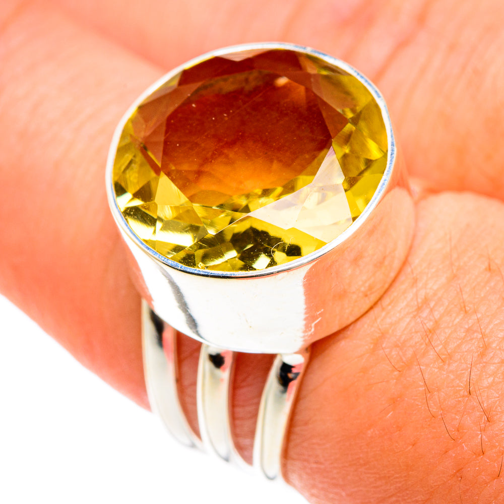 Lemon Quartz Rings handcrafted by Ana Silver Co - RING75948