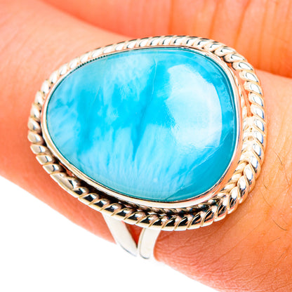 Larimar Rings handcrafted by Ana Silver Co - RING75951