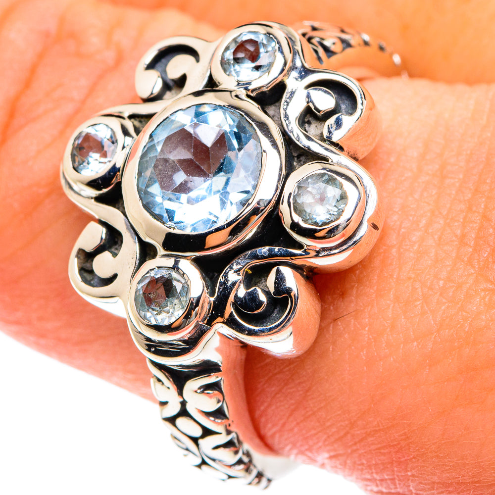 Blue Topaz Rings handcrafted by Ana Silver Co - RING75952