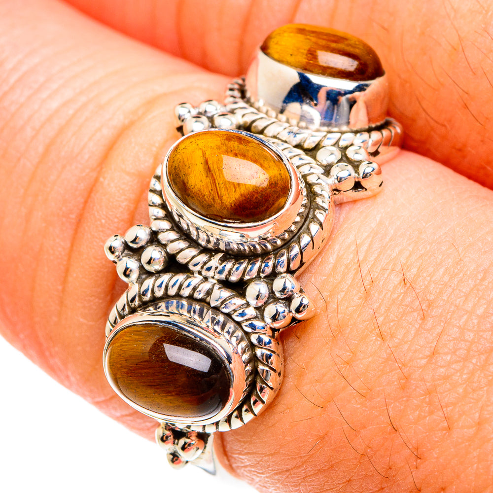 Tiger Eye Rings handcrafted by Ana Silver Co - RING75957