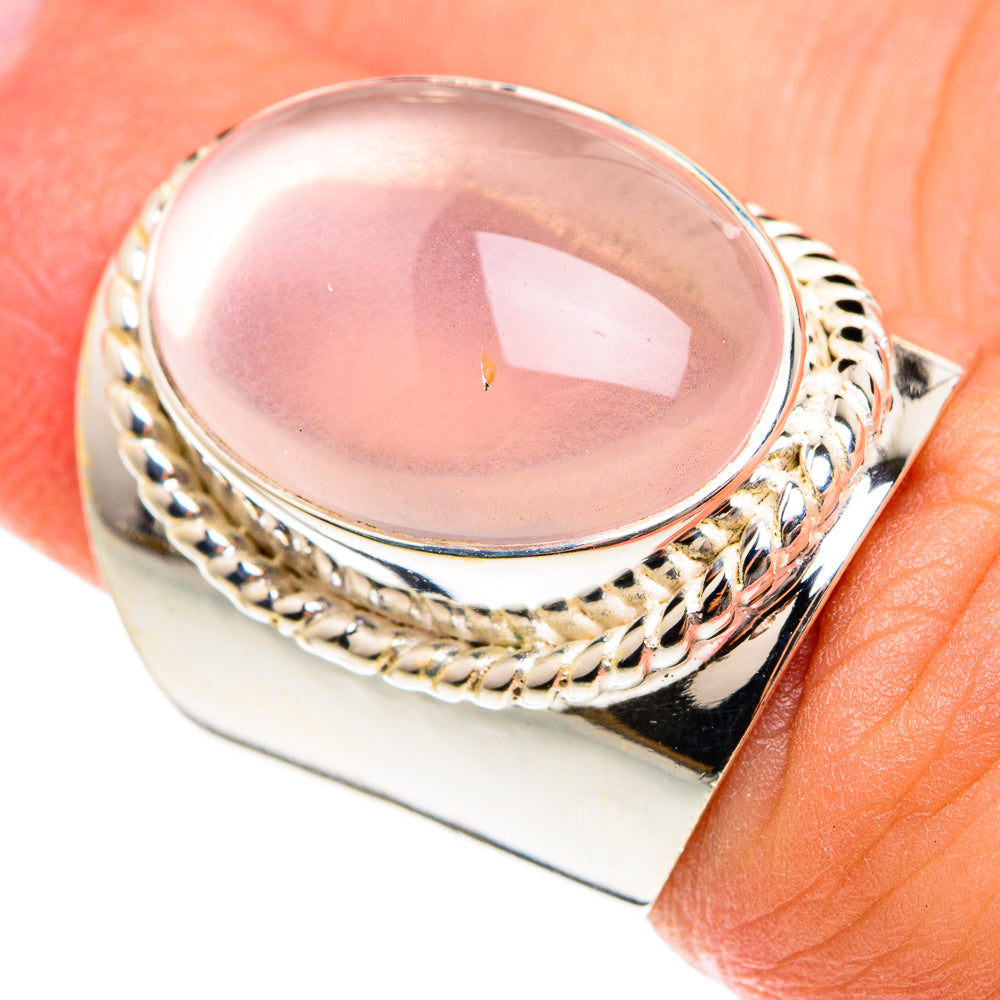 Rose Quartz Rings handcrafted by Ana Silver Co - RING75961