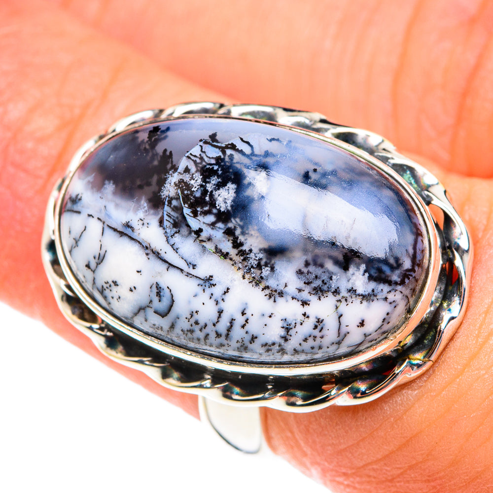 Dendritic Opal Rings handcrafted by Ana Silver Co - RING75970