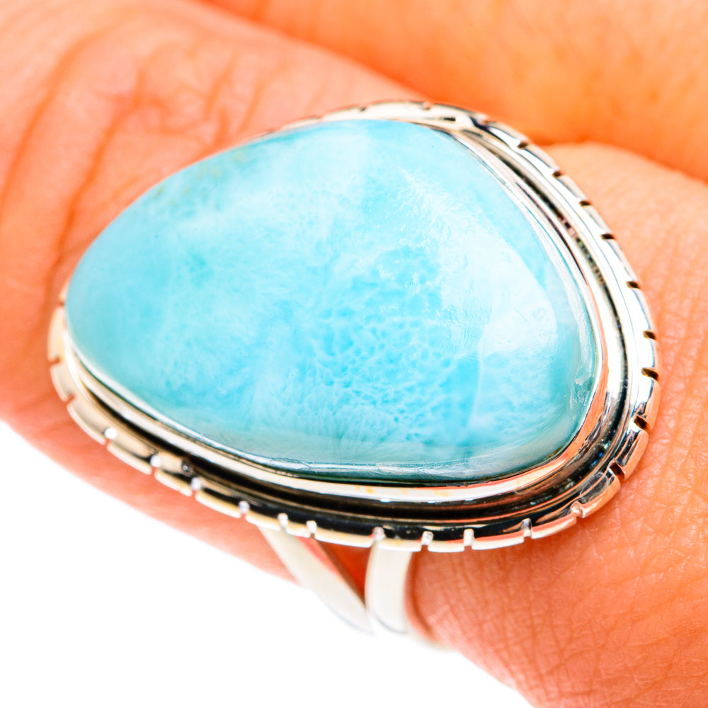Larimar Rings handcrafted by Ana Silver Co - RING75975